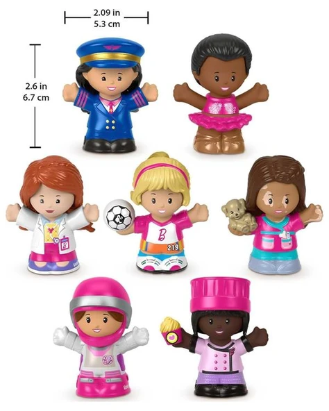 Fisher Price Little People Barbie ile Herşey Mümkün Barbie Figürleri HCF58 - Resim 4