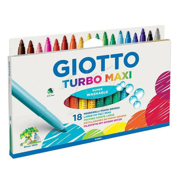 Giotto Turbo Maxi Jumbo Keçeli Kalem 18li 076300 ürün görseli