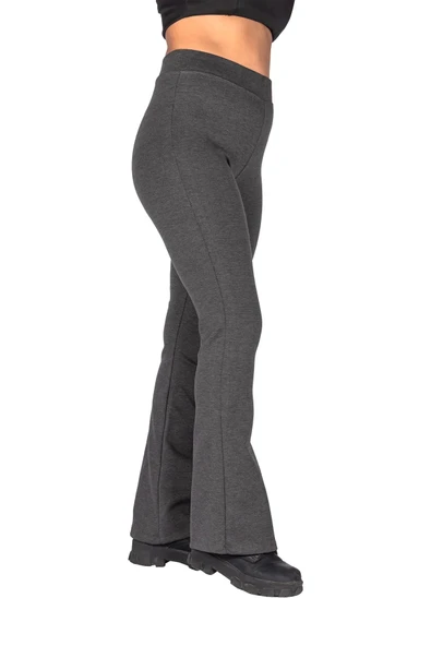 Love Fuchsia Underwear Kadın Yüksek Bel Ispanyol Paça Çelik Interlok Kumaş Toparlayıcı Tayt Pantolon iz yapmaz-Antrasit ürün görseli 1