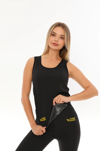 Form Angel Terleten Sauna Termal Tayt Atlet Takımı Terleten Eşofman Takım - Resim 3