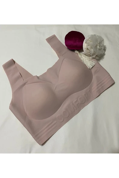 R.Y LINGERI Dikişsiz lazer kesim rahat günlük hayalet sütyen - Resim 4