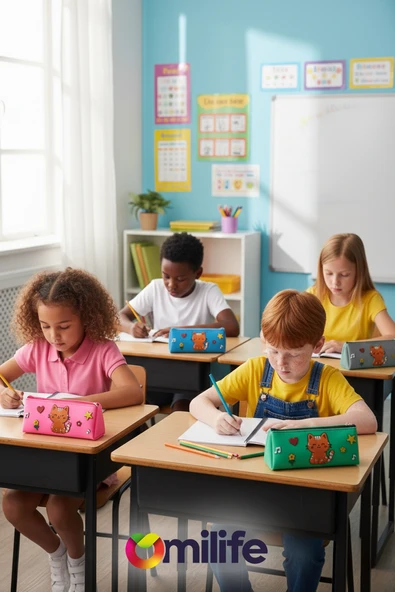 Kedi Tasarımlı PVC Kalem Kutusu – Dayanıklı Silikon Yapı, Çocuklar için Şık ve Pratik Saklama Kutusu, Çevre Dostu ve Uzun Ömürlü - Resim 6