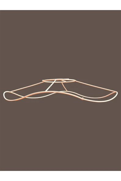 Papatya Avize Teli , İskeleti 50x10 Cm Beyaz Statik Boyalı (Duy Takımı Dahil) - Resim 3