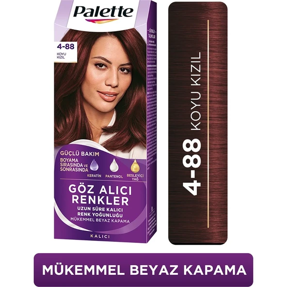 Palette Saç Boyası 4-88 Koyu Kızıl Saç Boyası ürün görseli
