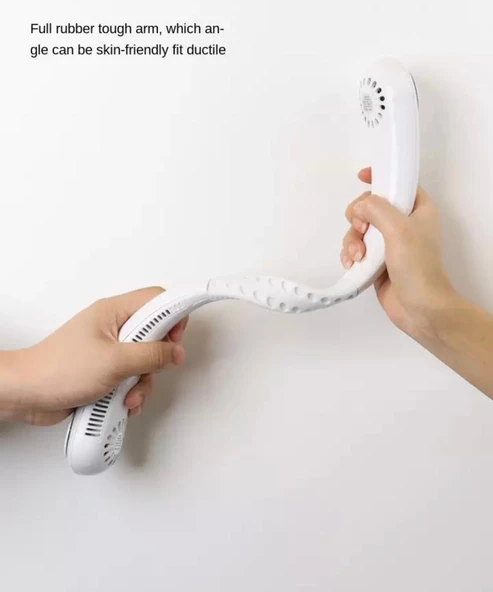 Boyun Askılı Giyilebilir Kablosuz Şarjlı Taşınabilir Soğutucu Boyun Fanı - 3
