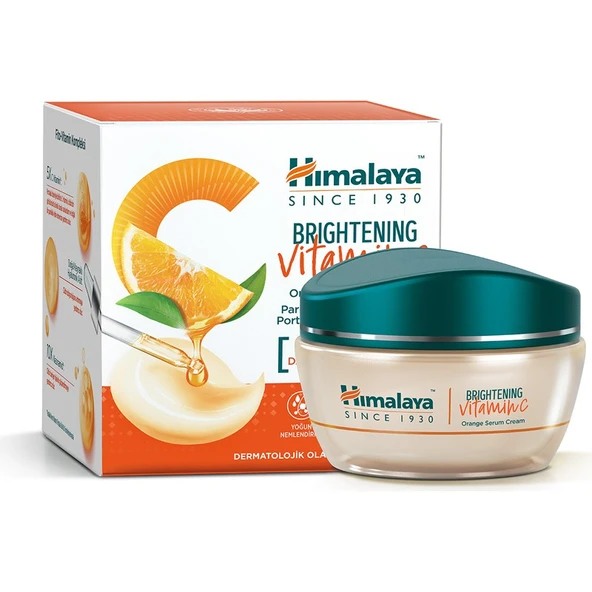 Himalaya Vitamin C Parlaklık Veren Ton Eşitleyici Portakal Özlü Serum İçerikli Nemlendirici 50 ml, C Vitamini ürün görseli
