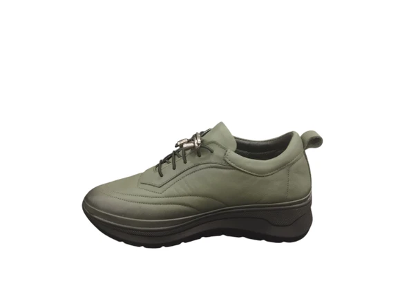 Punto 315161Z Kadın Ortopedik İç Dış Hakiki Deri Günlük Casual Ayakkabı - 2