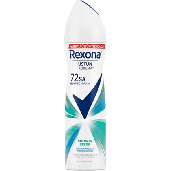 Rexona Kadın Sprey Deodorant Gül ve Yasemin Kokulu Pudrasız 150 ml 72 Saat Etkili Tekli ürün görseli