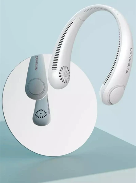 Boyun Askılı Giyilebilir Kablosuz Şarjlı Taşınabilir Soğutucu Boyun Fanı - 5