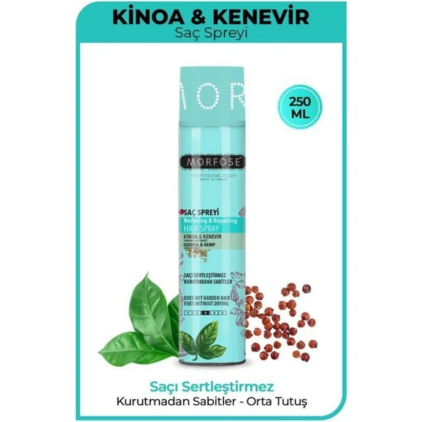 Morfose Kinoa Şekillendirici Saç Spreyi 250 ml Doğal Görünümle Güçlü Tutuş Sağlar ürün görseli