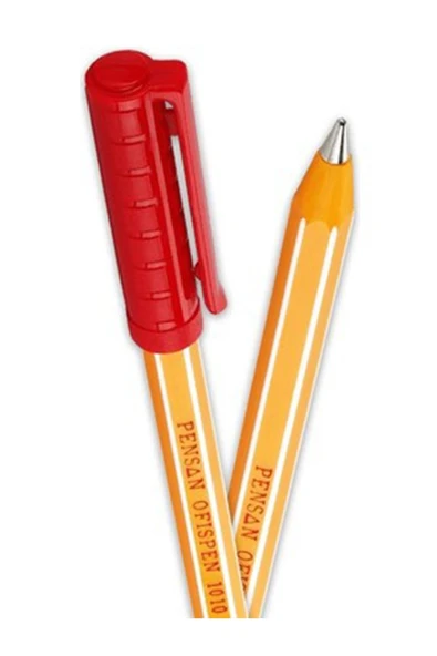 Siyah Tükenmez Kalem 1010 1.0mm 3 Adet Pensan Büro Ofispen Büro Plastik Kapaklı Tükenmez Kalem - Resim 3