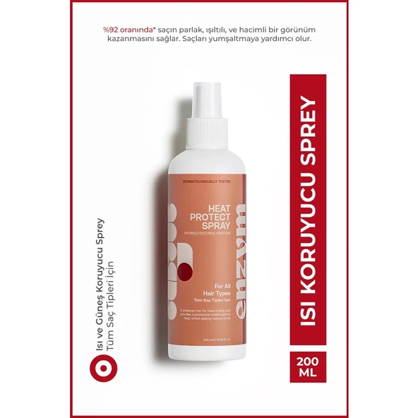 Isı ve Güneş Koruyucu Etkili Saç Spreyi 200 ml (Keratin + Hidrolize Pirinç Proteini) ürün görseli