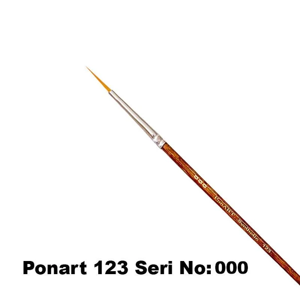 Ponart 123 Seri Sentetik Yuvarlak Uçlu Fırça No 3/0 ürün görseli