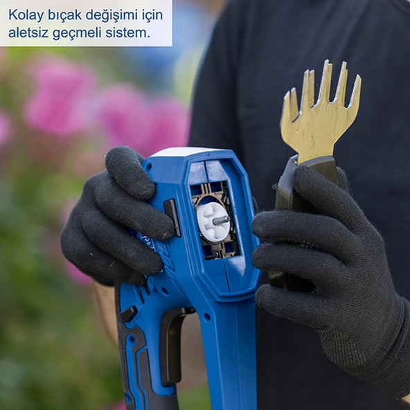 Scheppach C-HTGS200 20V 1x2.0AH Akülü Çim ve Çit Makası - 5912205400 - Resim 4