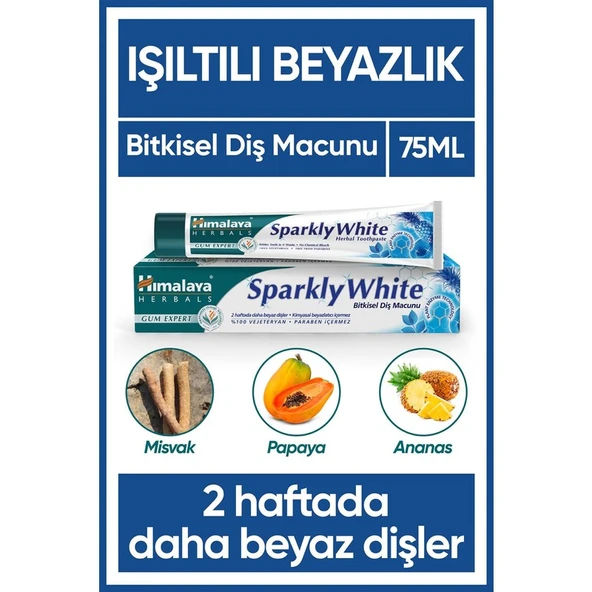 Himalaya Bitkisel Diş Macunu 75 ml – Misvak ve Enzim Teknolojisi ile Doğal Beyazlık, Ferah Nane Aromalı ürün görseli