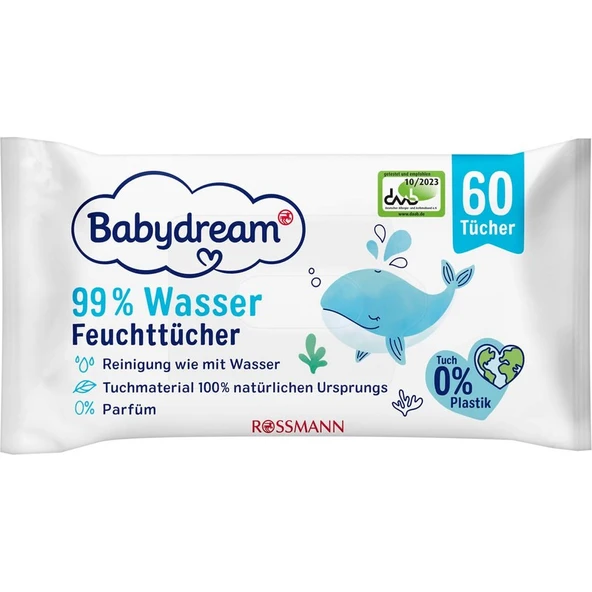 Babydream Islak Mendil 3X60'LI %99 Su ürün görseli