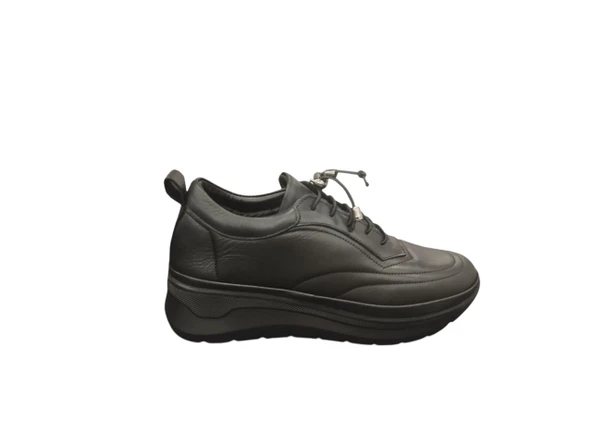 Punto 315161Z Kadın Ortopedik İç Dış Hakiki Deri Günlük Casual Ayakkabı - 5