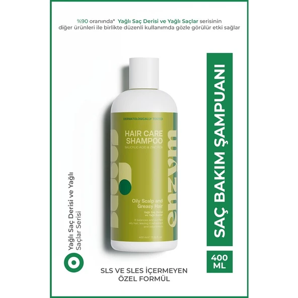 Enzym Cosmetics Yağlı Saç Derisi ve Yağlı Saçlar Için Saç Bakım Şampuanı 400 ml ürün görseli