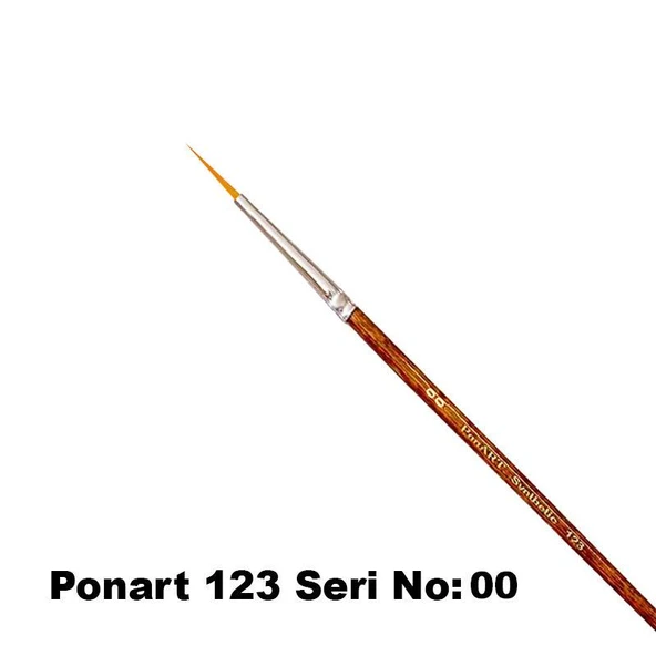 Ponart 123 Seri Sentetik Yuvarlak Uçlu Fırça No 2/0 ürün görseli