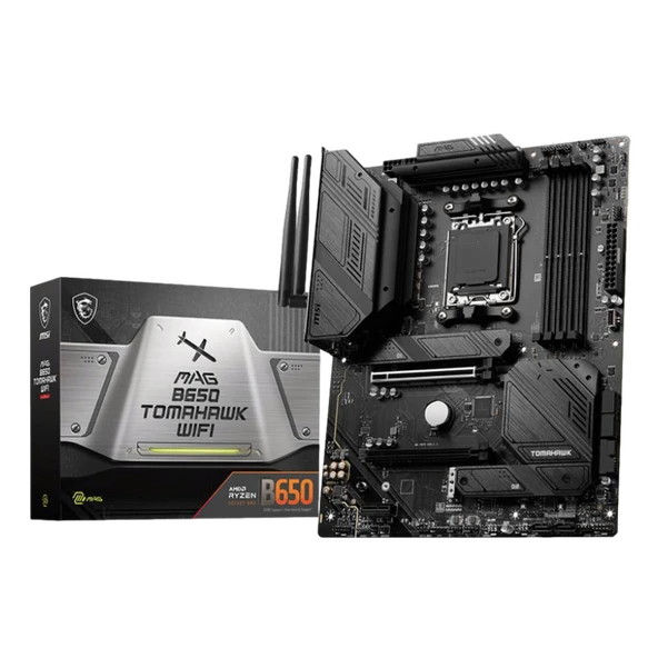 MSI MAG B650 TOMAHAWK WIFI 6600MHz(OC) DDR5 Soket AM5 HDMI DP M.2 USB 3.2 ATX Anakart ürün görseli