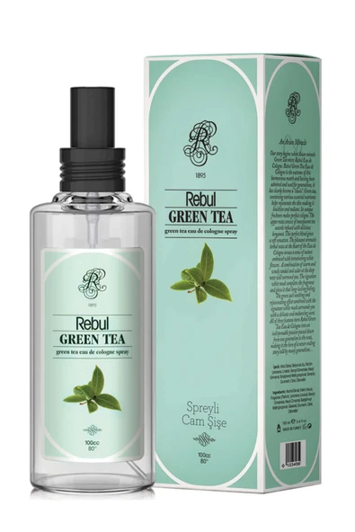 Rebul 100 ml Green Tea Spreyli Cam Şişe Kolonya ürün görseli 1