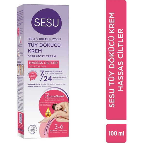 Sesu Tüy Dökücü Krem Hassas Ciltler 100 ml ürün görseli