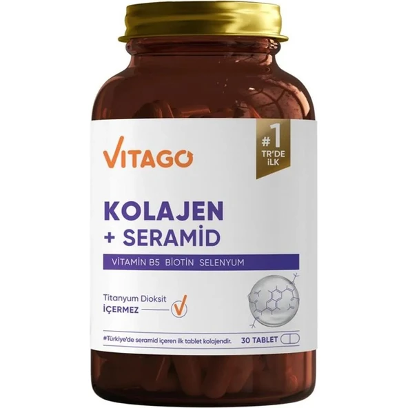 Vitago Kolajen, Seramid ve Biotin Tablet 30'lu ürün görseli