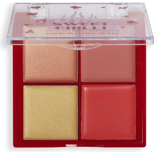 Revolution Sweet Chilli Cream Blush & Highlight Quad - Krem Allık Ve Aydınlatıcı 4'Lü ürün görseli