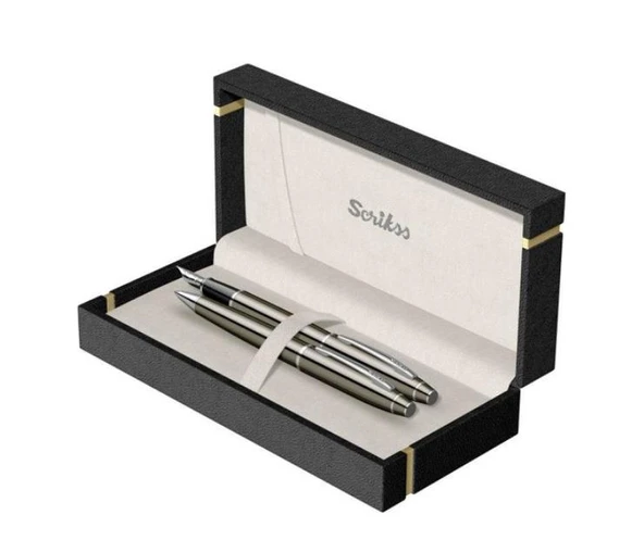 Scrikss Tıtanıum Tükenmez Kalem Dolma Kalem Set 35 - Resim 2
