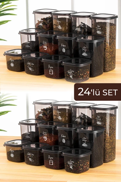 Etiketli 24'lü Set Peggy Erzak Saklama Kabı 8x(0,55 - 1,2 - 1,75 Litre) ürün görseli 1