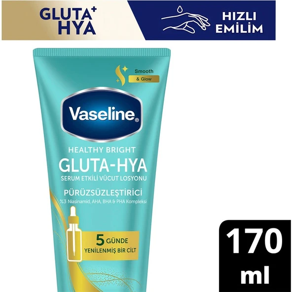 Vaseline Gluta-Hya Serum Etkili Vücut Losyonu Pürüzsüzleştirici 170 ml ürün görseli