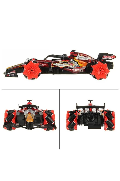 Sesli Işıklı Şarjlı 1:10 Büyük Ölçek Kumandalı Duman Atan Full Fonksiyon F1 Araç RC Oyuncak Araba - Resim 9