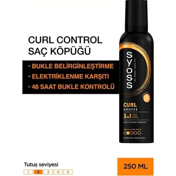 Syoss Curl Control- Bukle Belirginleştirici Köpük 250 ML ürün görseli