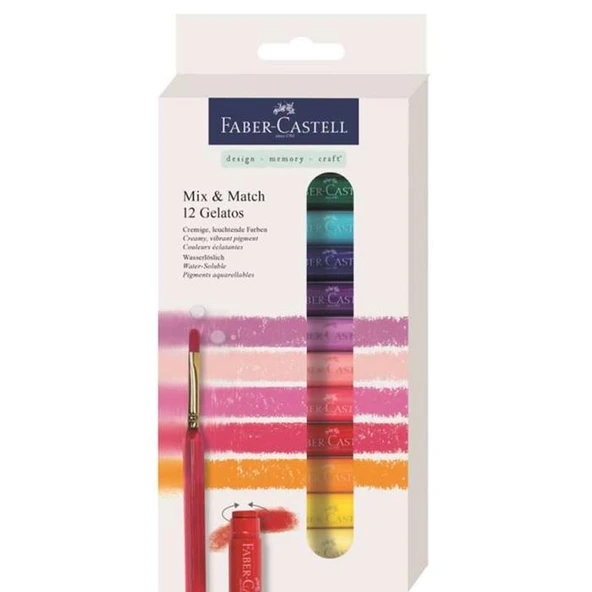 Faber Castell Gelatos Mum Boya Setler 12li Set ürün görseli