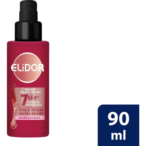 Elidor Isı İle Aktifleşen Keratin Bakım Kürü Brezilya Keratin Terapisi Hidrolize Keratin Marula Yağı E Vitamini 90 ml ürün görseli