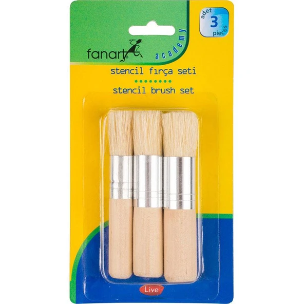 Fanart Stencil Fırça Seti 3lü ürün görseli