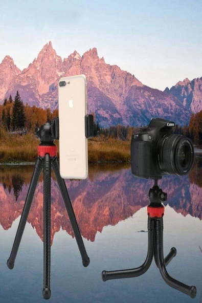 Esnek Flexible Tripod Kamera Profesyonel Telefon Tutucu 360 Derece Tripot - 3