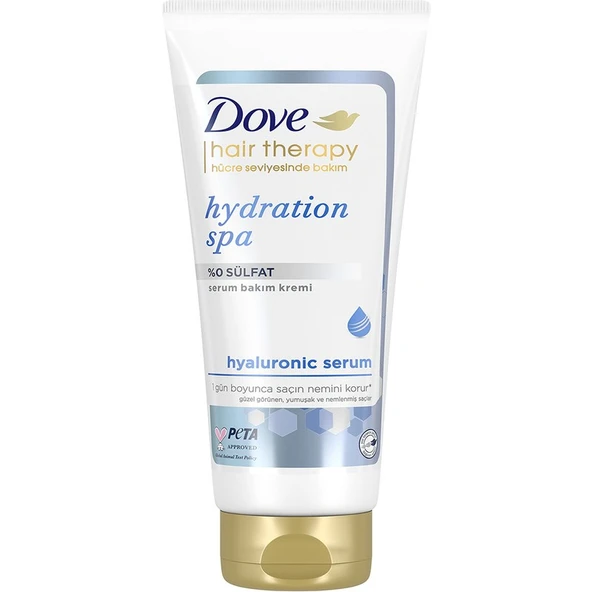 Dove Hair Therapy Serum Saç Bakım Kremi Hydration Spa %0 Sülfat 170 ml ürün görseli