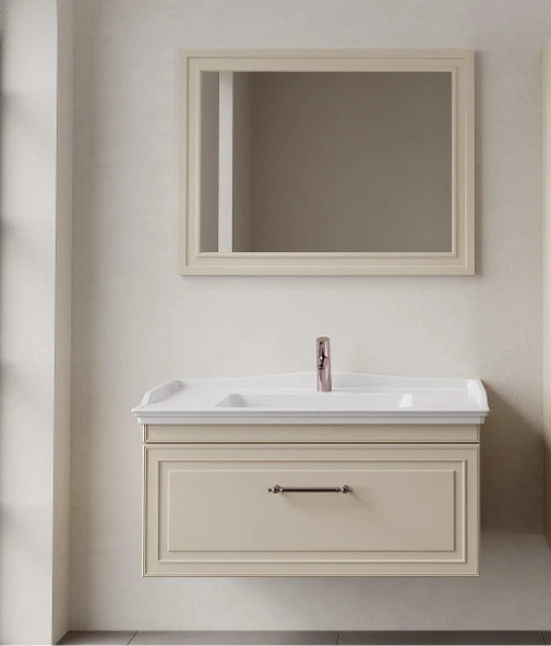 Denko Era 100 cm (Bej) Banyo Dolabı (Alt Modül Lavabo) - Resim 2