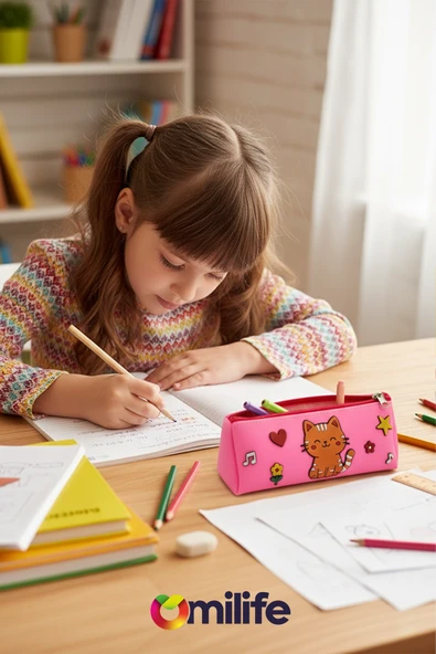 Kedi Tasarımlı PVC Kalem Kutusu – Dayanıklı Silikon Yapı, Çocuklar için Şık ve Pratik Saklama Kutusu, Çevre Dostu ve Uzun Ömürlü - Resim 7