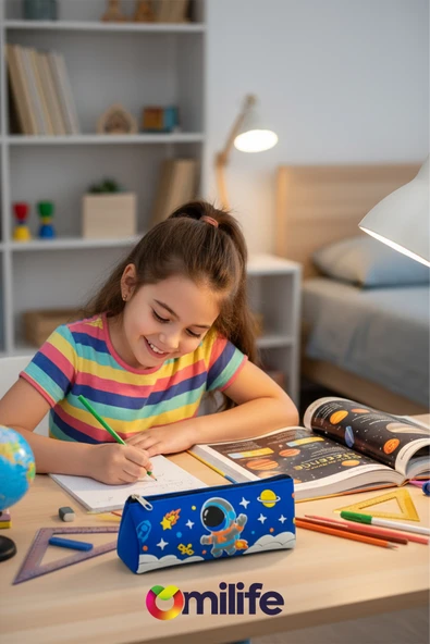 Astronot Tasarımlı PVC Kalem Kutusu – Dayanıklı Silikon Yapı, Çocuklar için Şık ve Pratik Saklama Kutusu, Çevre Dostu ve Uzun Ömürlü - Resim 7