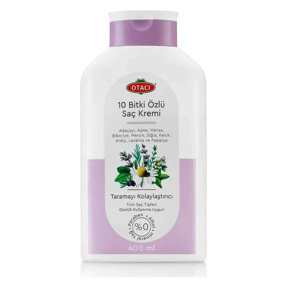 Otacı 10 Bitki Özlü Taramayı Kolaylaştırıcı Saç Kremi 400 ml ürün görseli