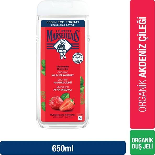 Le Petit Marseillais Akdeniz Çileği Duş Jeli 650 ml ürün görseli