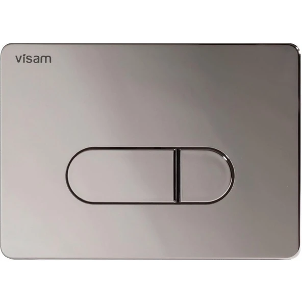 Visam Slim 80 Asma Klozet Gömme Rezervuar + Visam Siena Mat Krom Buton - Resim 3