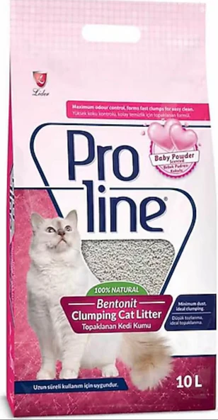 Proline Bebek Pudralı Aktif Karbonlu Kedi Kumu 10 lt ürün görseli