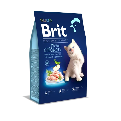 Brit Premium By Nature Yavru Kediler İçin, Tavuk Etli Kuru Mama 8 kg - Resim 2