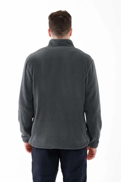2AS Saka Tam fermuarlı Erkek Polar Sweatshirt Antrasit - 2