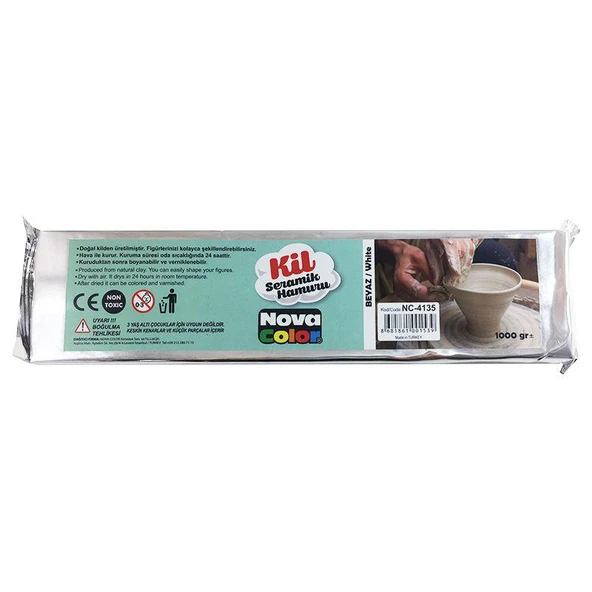 Nova Color Seramik Hamuru Beyaz 1000g ürün görseli