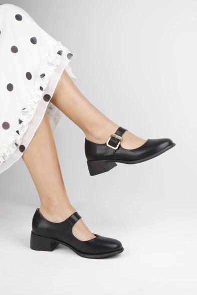 Stato - Siyah Renk Tokalı Kadın Babet ürün görseli