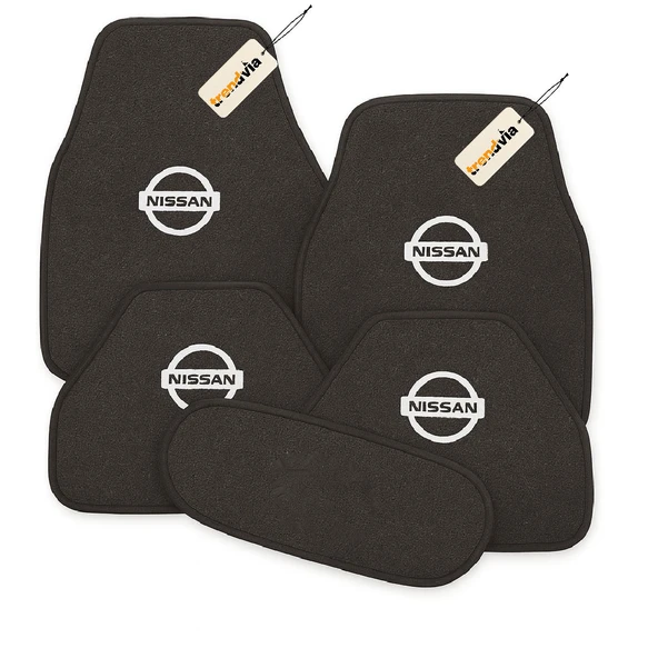 Antrasit Renk Nissan Halı Paspas Seti 5 Parça  Araca Özel Uyumlu, Kaymaz, Kolay Temizlik, Şık Tasarım